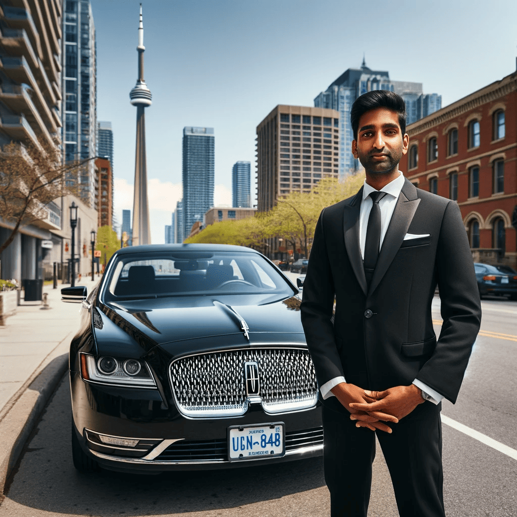In image showing a taxi waiting at the airport, representing the convenience of Airport Taxi Service Toronto.